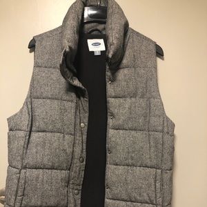 Gray puffer vest